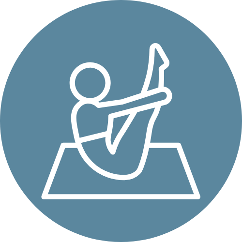 Pilates etirement icône