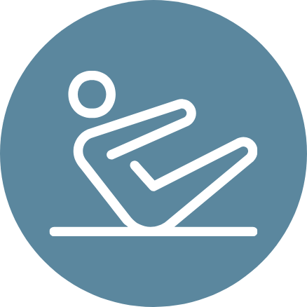Pilates sol icône