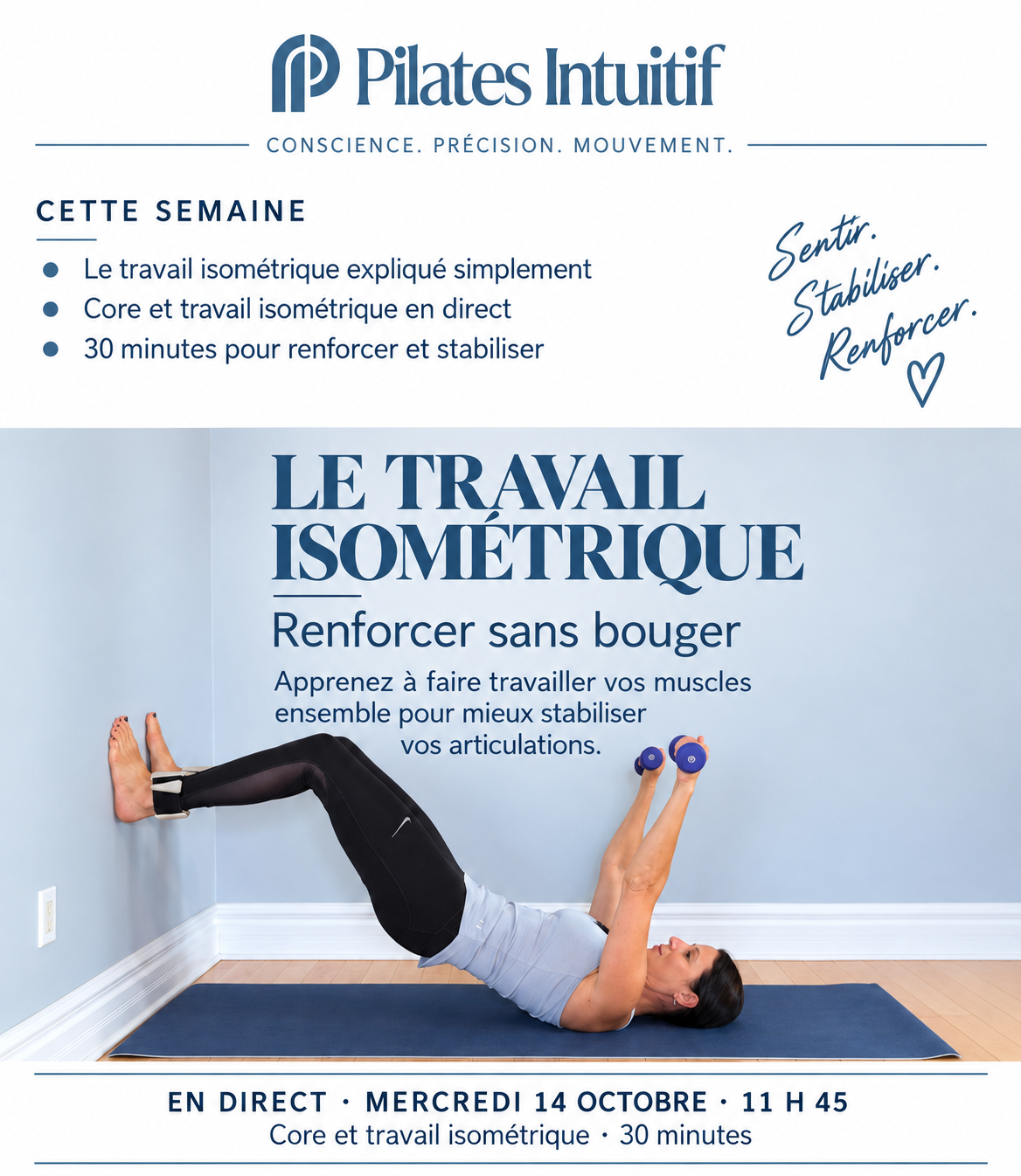 Le travail isométrique en direct